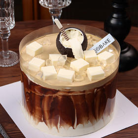 【咖色椰香】椰奶冻咖啡特调奶油的舌尖碰撞-水果生日蛋糕