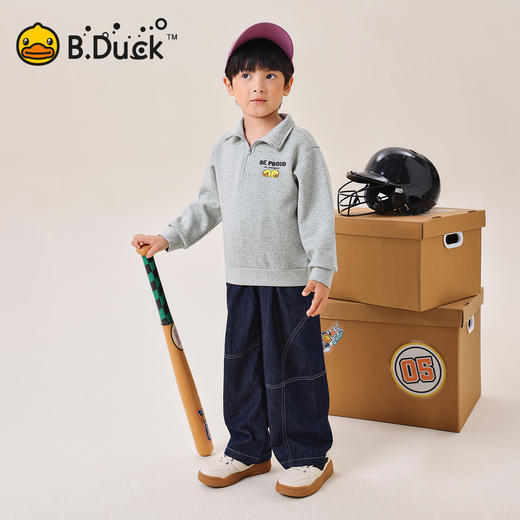 B.Duck小黄鸭童装春秋翻领卫衣110-160 BF3608073 商品图1