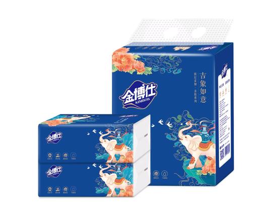 【JL】金博仕.吉象如意系列432张面巾纸（180*180*4层） 1提3包 1件24提 商品图0