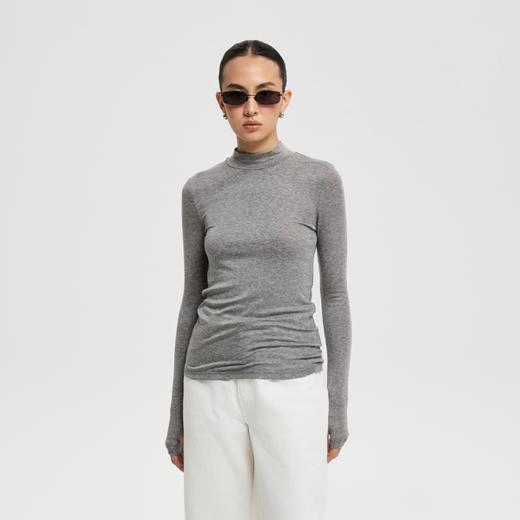 oneup小高领天丝羊毛打底衫 商品图1