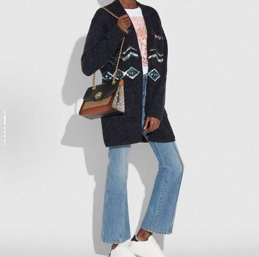 COACH Parker 26 铆钉款黑配棕 商品图3