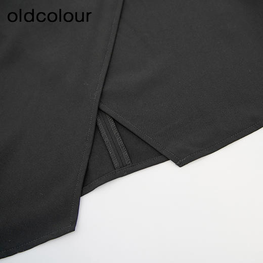 oldcolour夏季新款设计感网纱拼接气质优雅长袖连衣裙女P331008A1 商品图3