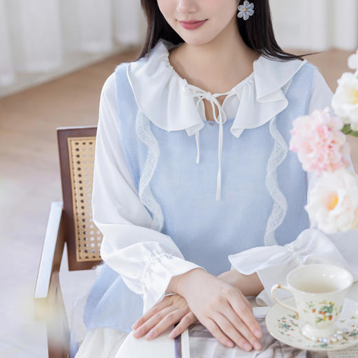 苏苏姐家羽纱波浪背心手工diy钩针棒针编织马海毛线团自制材料包 商品图3