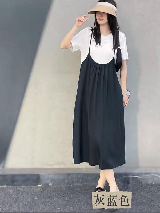 中秋大力度清仓~（不支持退）HEMl品牌 撞色假两件休闲连衣裙-喜出 商品图1