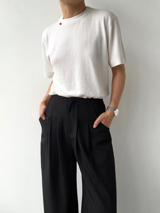 FE｜针织T恤 棉羊绒混纺 [ 黑 / 白 / 藏青 ] 商品图1