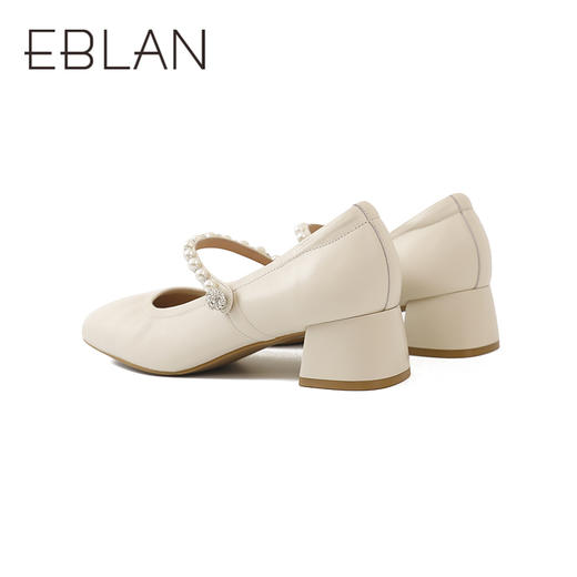 伊伴秋季稳健粗跟柔软羊皮玛丽珍单鞋B25421254 商品图5