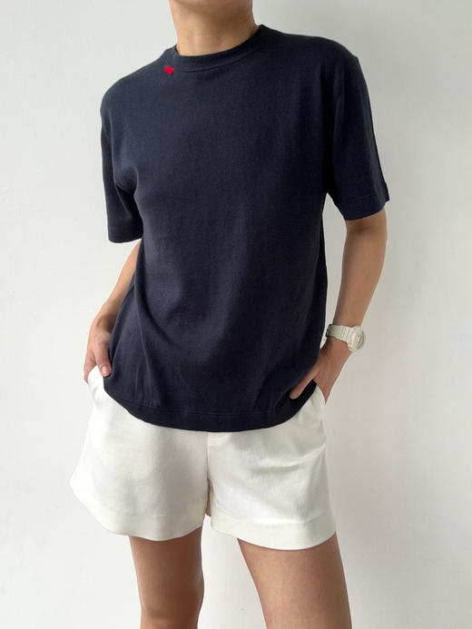 FE｜针织T恤 棉羊绒混纺 [ 黑 / 白 / 藏青 ] 商品图9