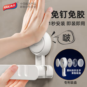 太力（TAILI）吸盘浴室双人拖鞋架AW629