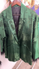 盛唐牡丹| 民国真丝老面料配鸵鸟毛西装外套-绿色 商品缩略图0