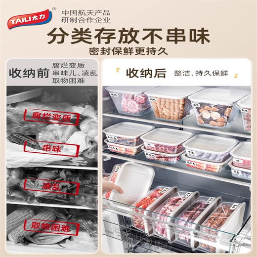 太力（TAILI）食品级冰箱收纳盒三件套ATT214 商品图5