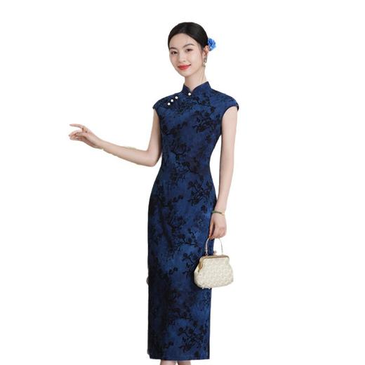GX复古国风简约时尚修身旗袍2025夏新款长款无袖日常可穿旗袍 商品图4