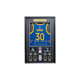 收藏系列 库里 勇士队30号蓝色 ICDAT 亲笔签名球衣