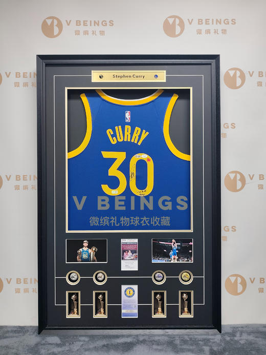 收藏系列 库里 勇士队30号蓝色 ICDAT 亲笔签名球衣 商品图1