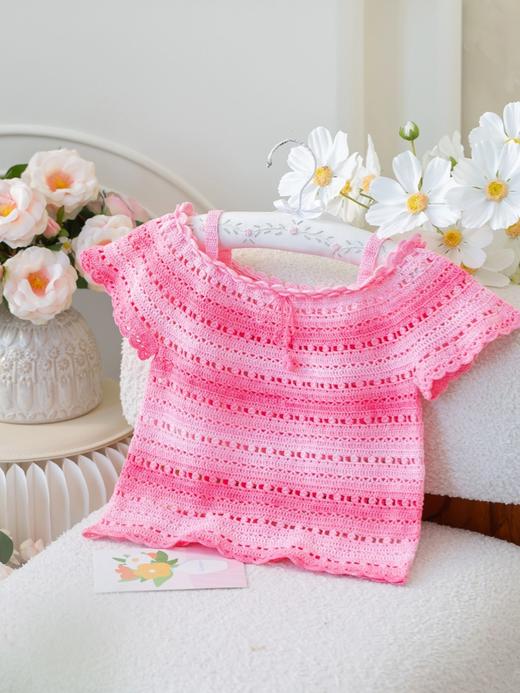 苏苏姐家花漾两穿半袖手工diy编织钩针蕾丝线毛线团自制材料包 商品图1