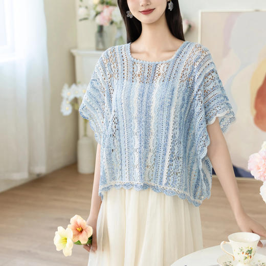 苏苏姐家云岫罩衫手工diy钩针两穿上衣编织蕾丝线毛线团材料包 商品图1