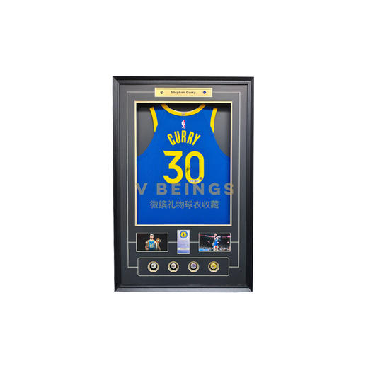 收藏系列 库里 勇士队30号蓝色 球员版 亲笔签名球衣 商品图0