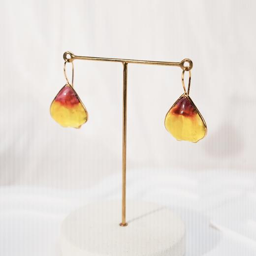 北京仓｜Gripoix Paris-Pop Glamour-蜜色 花瓣 琉璃 耳环［法国设计师］ 商品图6