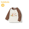 巴拉巴拉童装儿童t恤女宝宝长袖上衣打底衫秋装拼接撞色时尚洋气 商品缩略图0