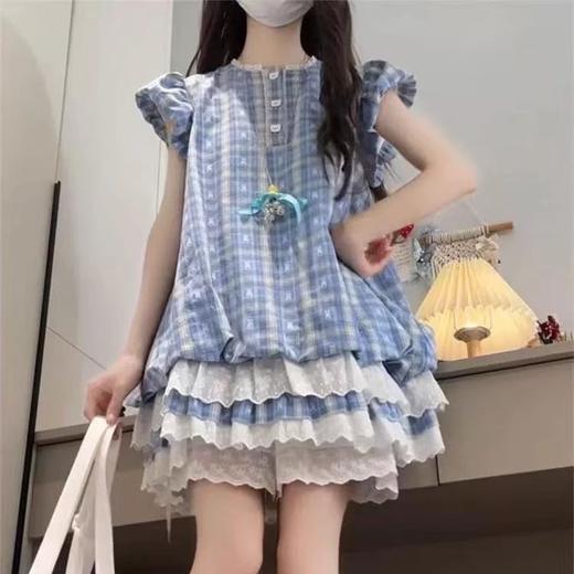 裁缝学苑TS27学院风儿童泡泡袖格子连衣裙纸样蛋糕裙子童装打版 商品图1