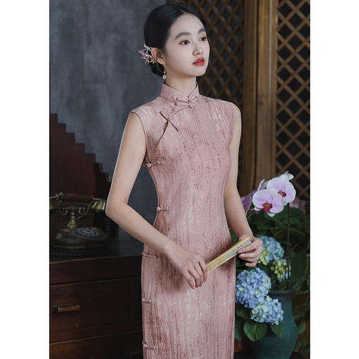 古法全开襟新中式旗袍，绝美订婚日常可穿素雅LSB3559 商品图3