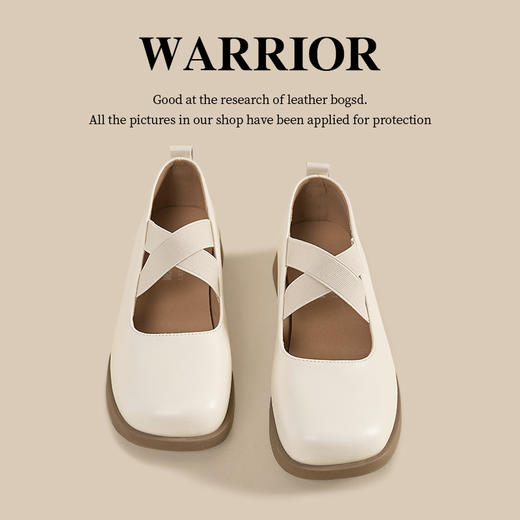 回力女鞋芭蕾鞋外穿春季新款交叉绑带玛丽珍软底皮鞋浅口平底单鞋 商品图1