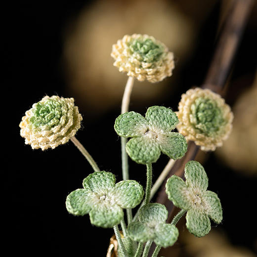 【林栖设计小店】【手工钩花】四叶草胸针原创设计感2025秋季新款配饰女2953309 商品图1