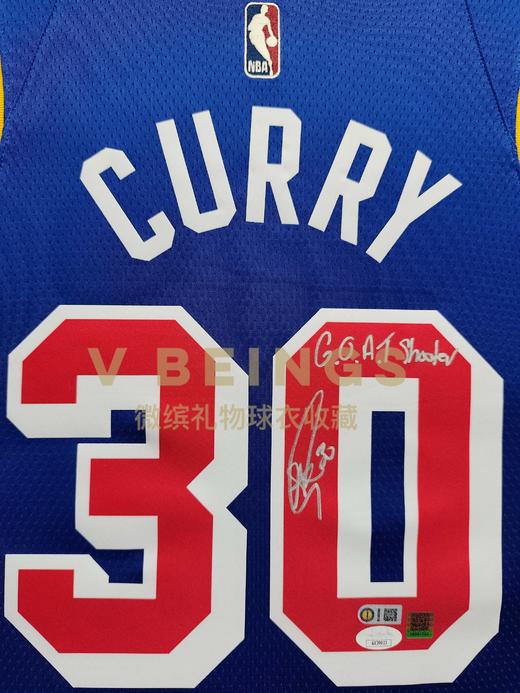收藏系列 库里 勇士队30号三分王 GOAT 亲笔签名球衣 商品图2