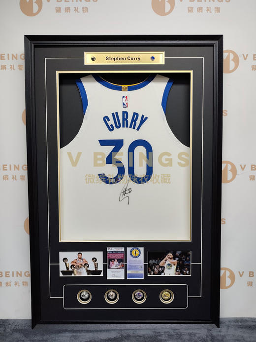 收藏系列 库里 勇士队30号白色 球员版 亲笔签名球衣 商品图1