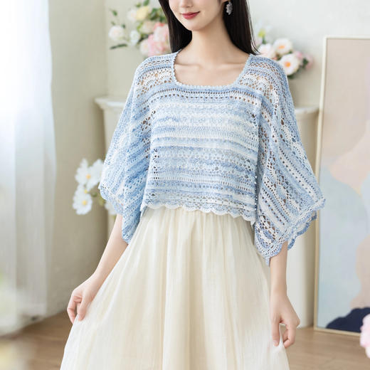 苏苏姐家云岫罩衫手工diy钩针两穿上衣编织蕾丝线毛线团材料包 商品图3