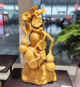 精雕福禄葫芦°大款&小款黄杨木摆件