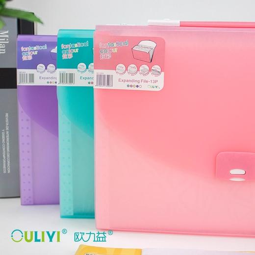 【开学季大放价】欧力益学生手提多功能大容量风琴包文件夹试卷整理包13格分类办公资料票据乐谱孕检产检档案专用包夹册 商品图1