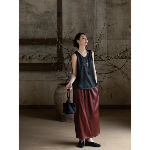 牧衣游原创 19姆米香云纱净色背心 限量福利款 夏河不支持会员折 商品图2