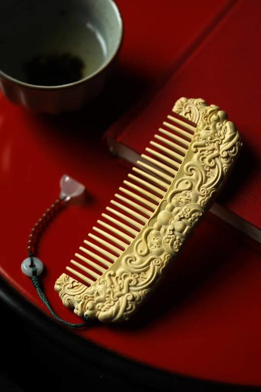 饕餮纹°黄杨木梳 商品图1