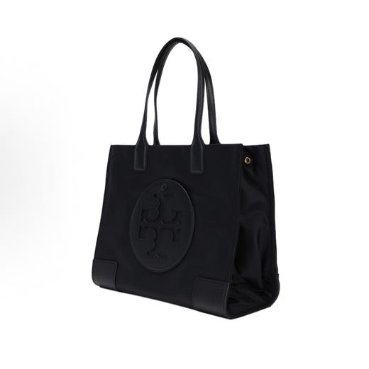 TORY BURCH 汤丽柏琦 Ella 纯色双T Logo拼饰磁力按扣 锦纶 托特包Tote包购物袋手提单肩包 女款 黑色（CB） 商品图1