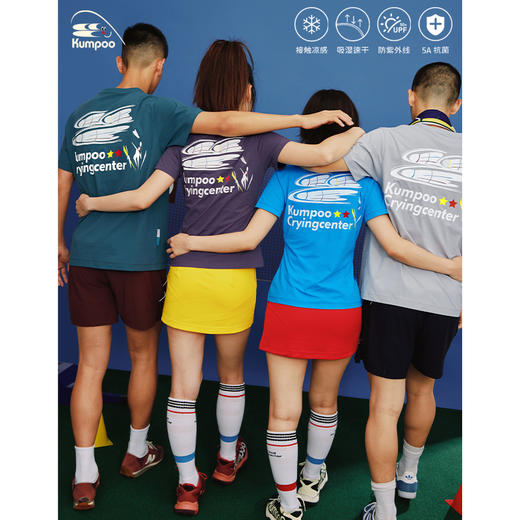 CryingCenterxkumpoo薰风羽毛球联名印花男女运动凉感吸湿速干tee 商品图1