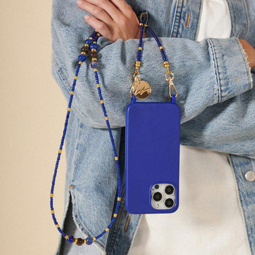 订购6周到｜La Coque Française-IRIS-蓝色 串珠 长款 手机链［法国设计师］ 商品图3