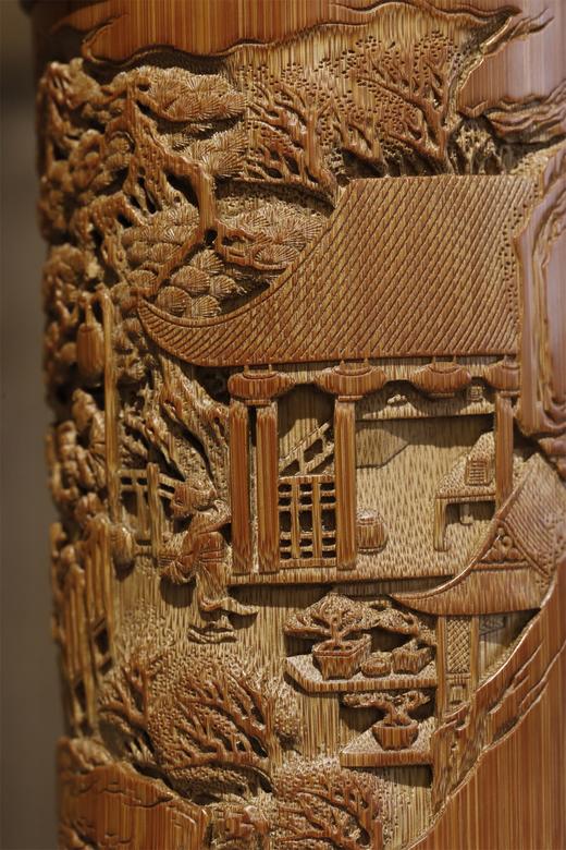 春夜宴桃李园°竹雕笔筒 商品图8