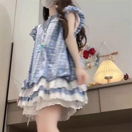 裁缝学苑TS27学院风儿童泡泡袖格子连衣裙纸样蛋糕裙子童装打版 商品图4