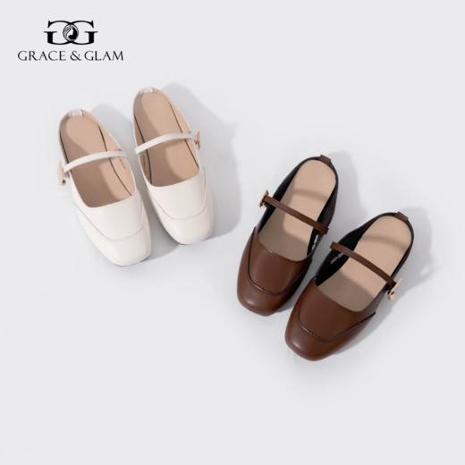 Grace&Glam 定制大牌法式轻奢包头浅口女半拖鞋 （脚宽脚厚拍大一码） 商品图1