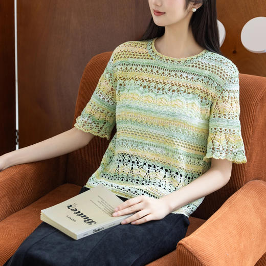 苏苏姐家蝶谷罩衫手工DIY编织蕾丝线钩针衣服毛线团自制材料包 商品图1