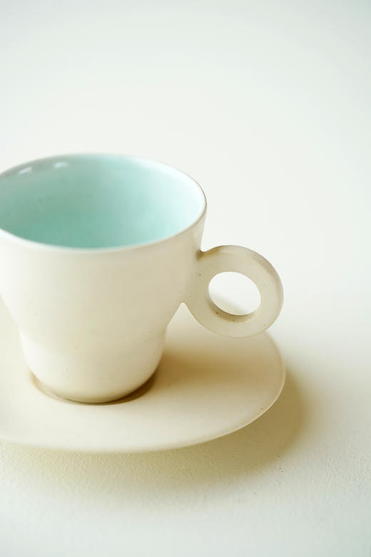 安藤雅信81外亚麻釉意大利浓缩杯+亚麻釉高台丸茶托（套组） 商品图1