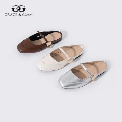 Grace&Glam 定制大牌法式轻奢包头浅口女半拖鞋 （脚宽脚厚拍大一码） 商品图2