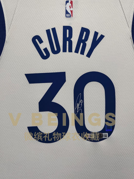 收藏系列 库里 勇士队30号白色 球迷版 亲笔签名球衣 商品图2