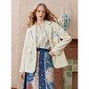 两三事 昼夜藏诗 2025秋季新款复古印花口袋刺绣西装外套女宽松 商品缩略图2