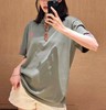 重磅系列！贸易公司   海岛棉袖口徽标提花圆领针织T恤   男女同款 商品缩略图0