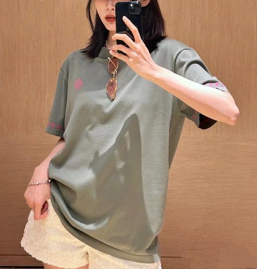 重磅系列！贸易公司   海岛棉袖口徽标提花圆领针织T恤   男女同款 商品图0