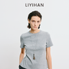 LIYIHAN李亦寒 2025秋新款通勤白色棉质T恤正肩女设计感小众短袖 商品缩略图4