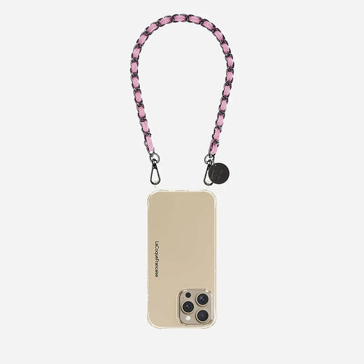 北京仓｜La Coque Française-CALI ROSE-金属 粉色 牛仔织物 短款 手机链［法国设计师］ 商品图3