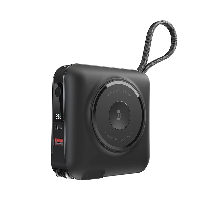 WIWU唯吾充电宝P051自带线AC插头45W快充磁吸多合一可携带上飞机