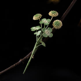 【林栖设计小店】【手工钩花】四叶草胸针原创设计感2025秋季新款配饰女2953309